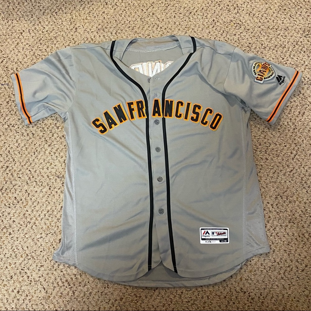 Vintage San Francisco Giants Barry Bonds Jersey Majestic Baseball Sz 48.